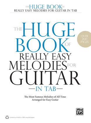 Book cover for The Huge Book of Really Easy Melodies for Guitar in TAB