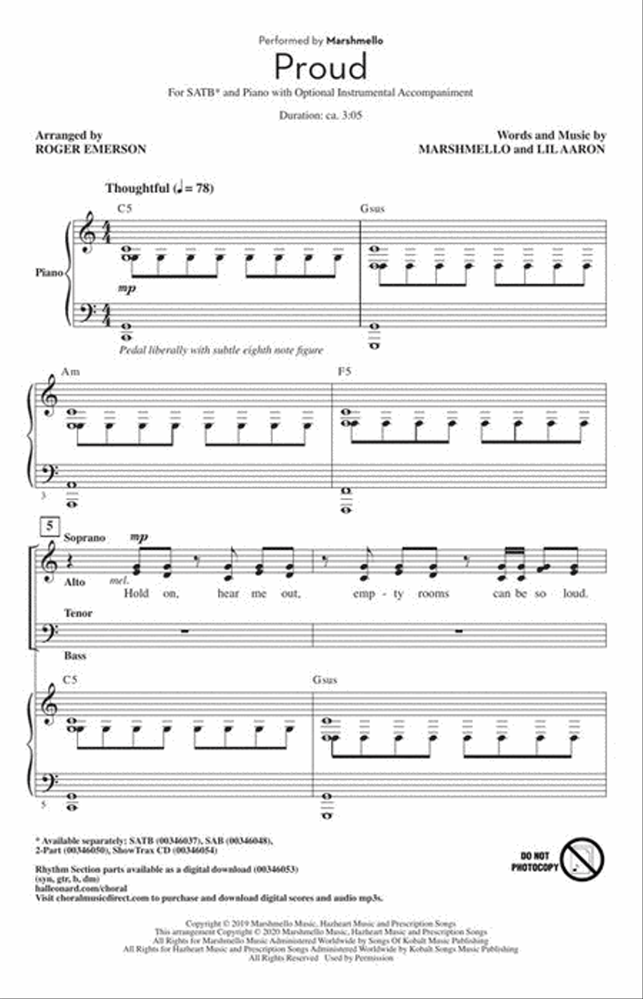 Proud Proud 4-Part scores gallery preview page 3
