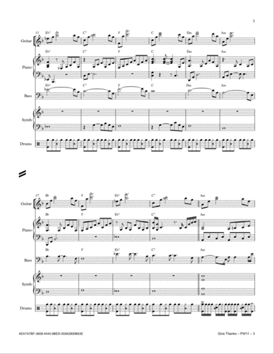 Give Thanks Large Ensemble scores gallery preview page 3