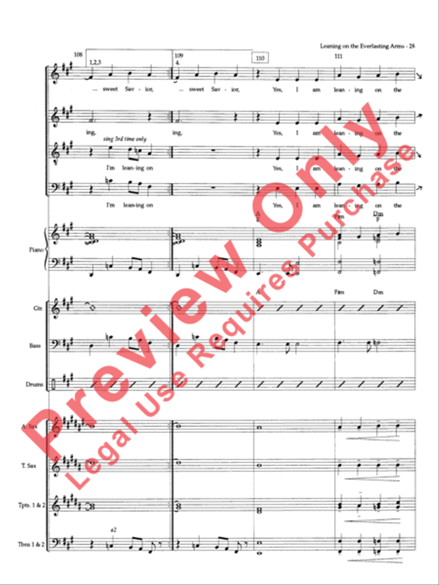 Leaning on the Everlasting Arms Choir scores gallery preview page 29