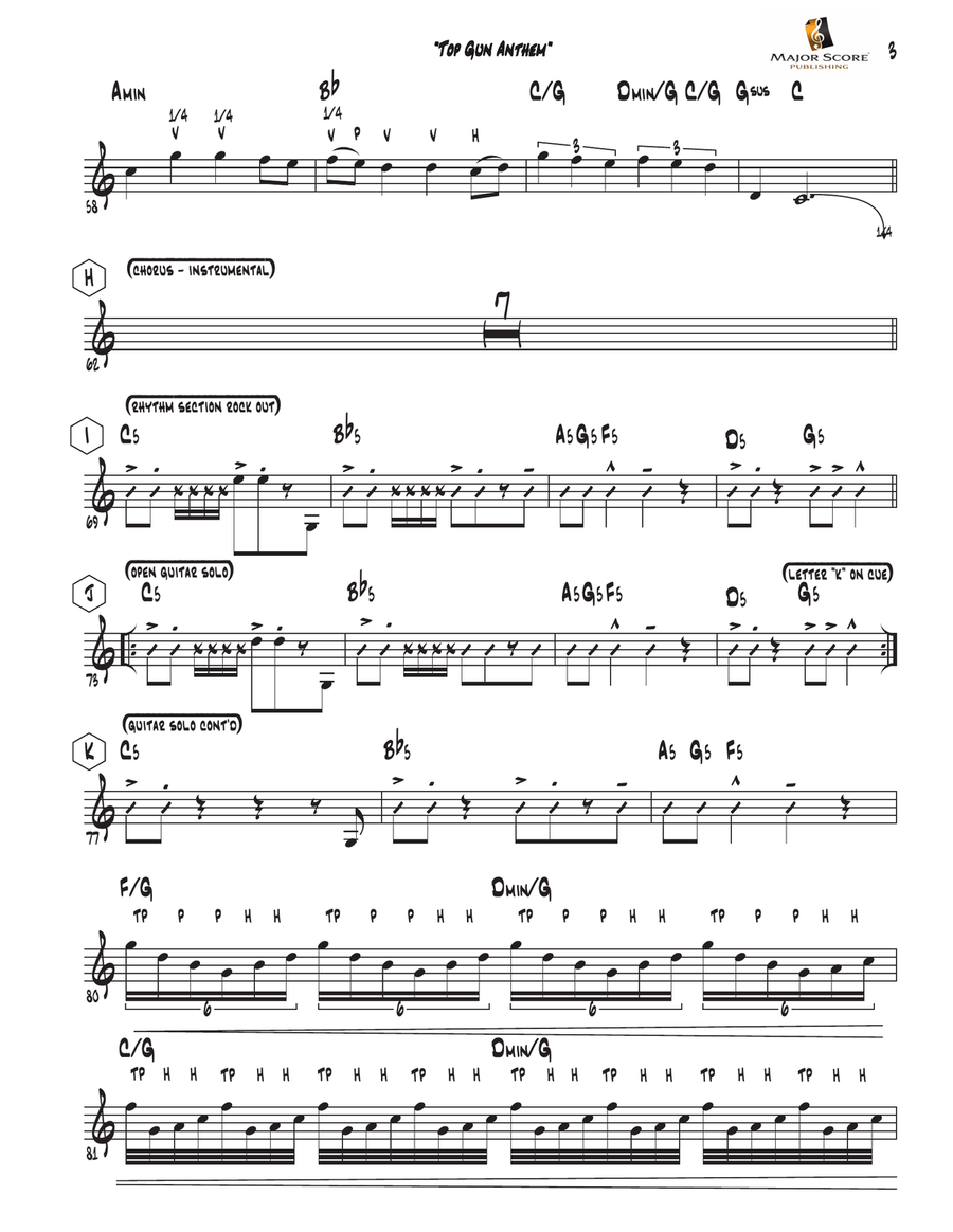 Top Gun Anthem Guitar Solo scores gallery preview page 3