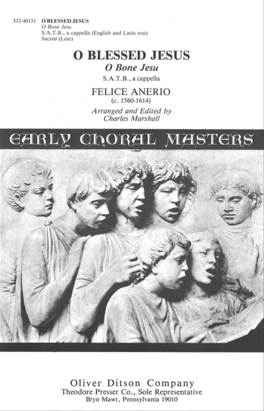 O Blessed Jesus O Bone Jesu 4-Part scores gallery preview page 1