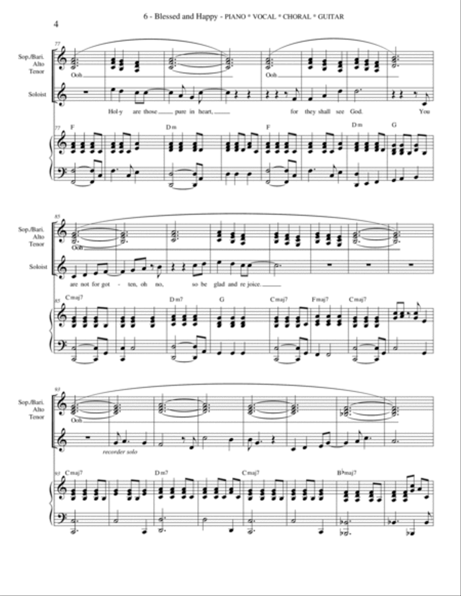 Blessed and Happy Choir scores gallery preview page 4