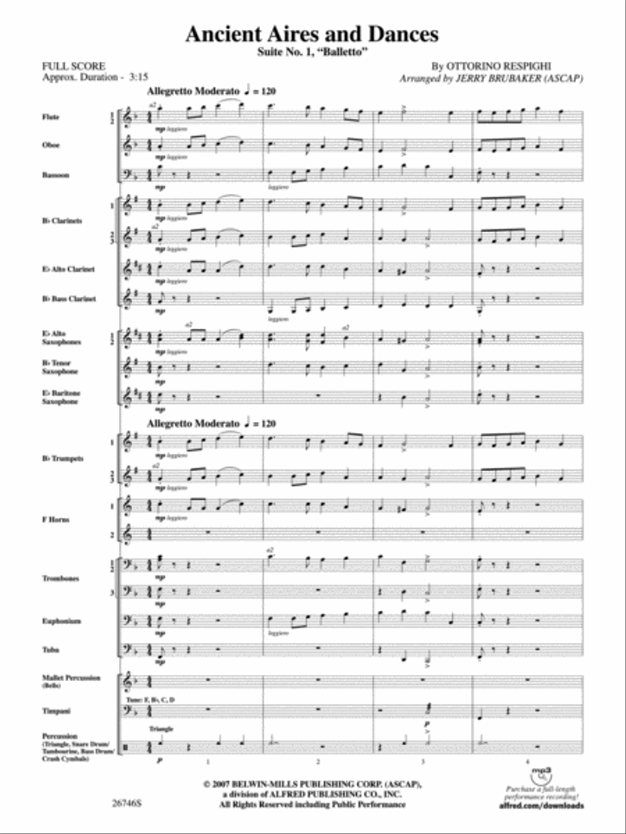 Ancient Aires and Dances Ancient Aires and Dances Concert Band scores gallery preview page 2