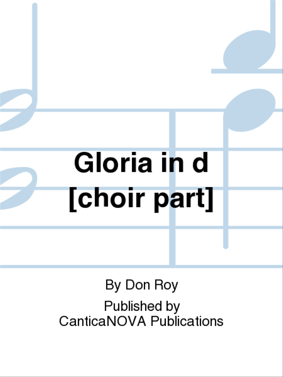 Gloria in d [choir part] 4-Part scores gallery preview page 1