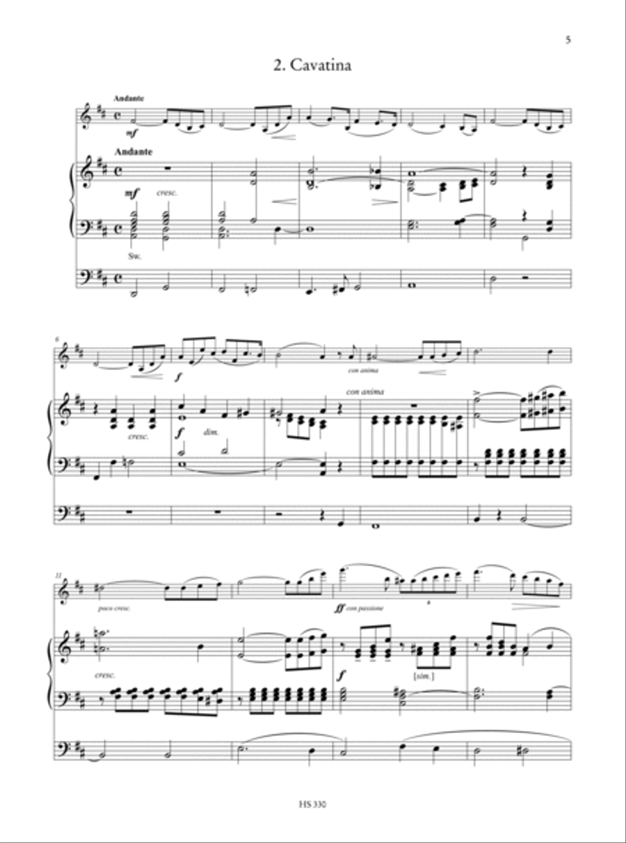 Suite de Pièces for Violin and Organ Violin scores gallery preview page 3