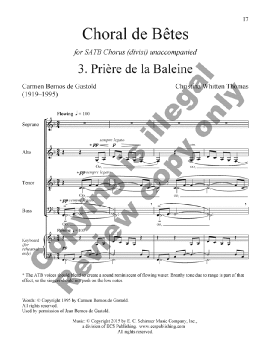 Choral de Bêtes Choral de Bêtes Divisi scores gallery preview page 36