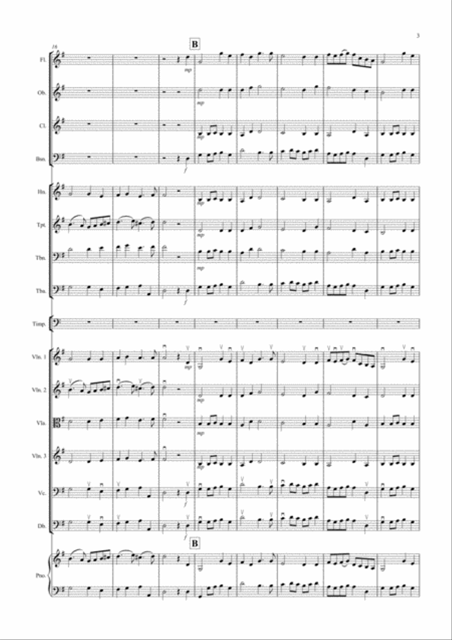 Prelude from Te Deum for School Orchestra Large Ensemble scores gallery preview page 3