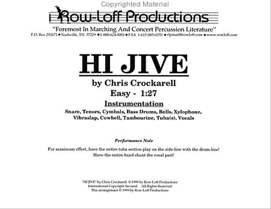 Hi Jive Hi Jive Percussion Ensemble scores gallery preview page 2