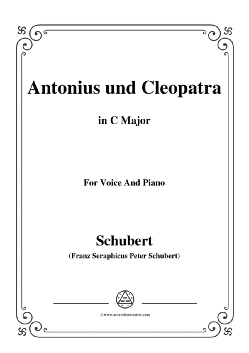 Schubert-Antonius und Cleopatra,in C Major,for Voice and Piano image number null