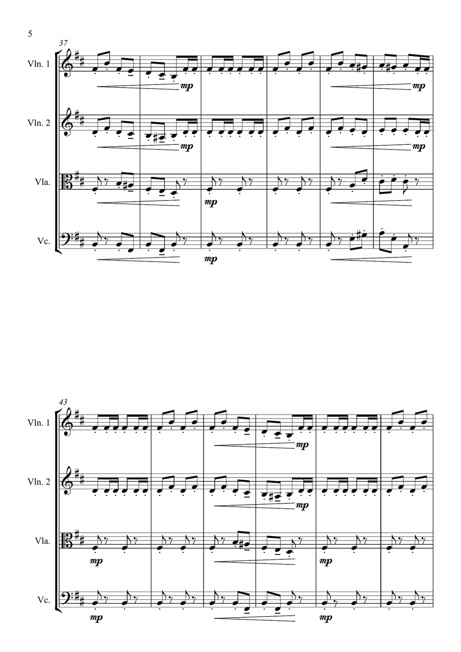 William Tell Overture - For String Quartet String Quartet scores gallery preview page 6