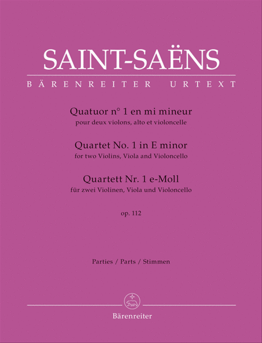 Quartet for two Violins, Viola and Violoncello no. 1 in E minor, op. 112 String Quartet scores gallery preview page 1