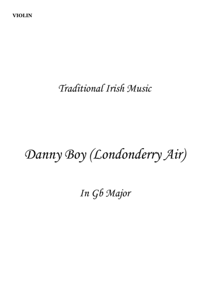 Danny Boy (Londonderry Air) for Easy to intermediate Solo Violin in Gb major image number null