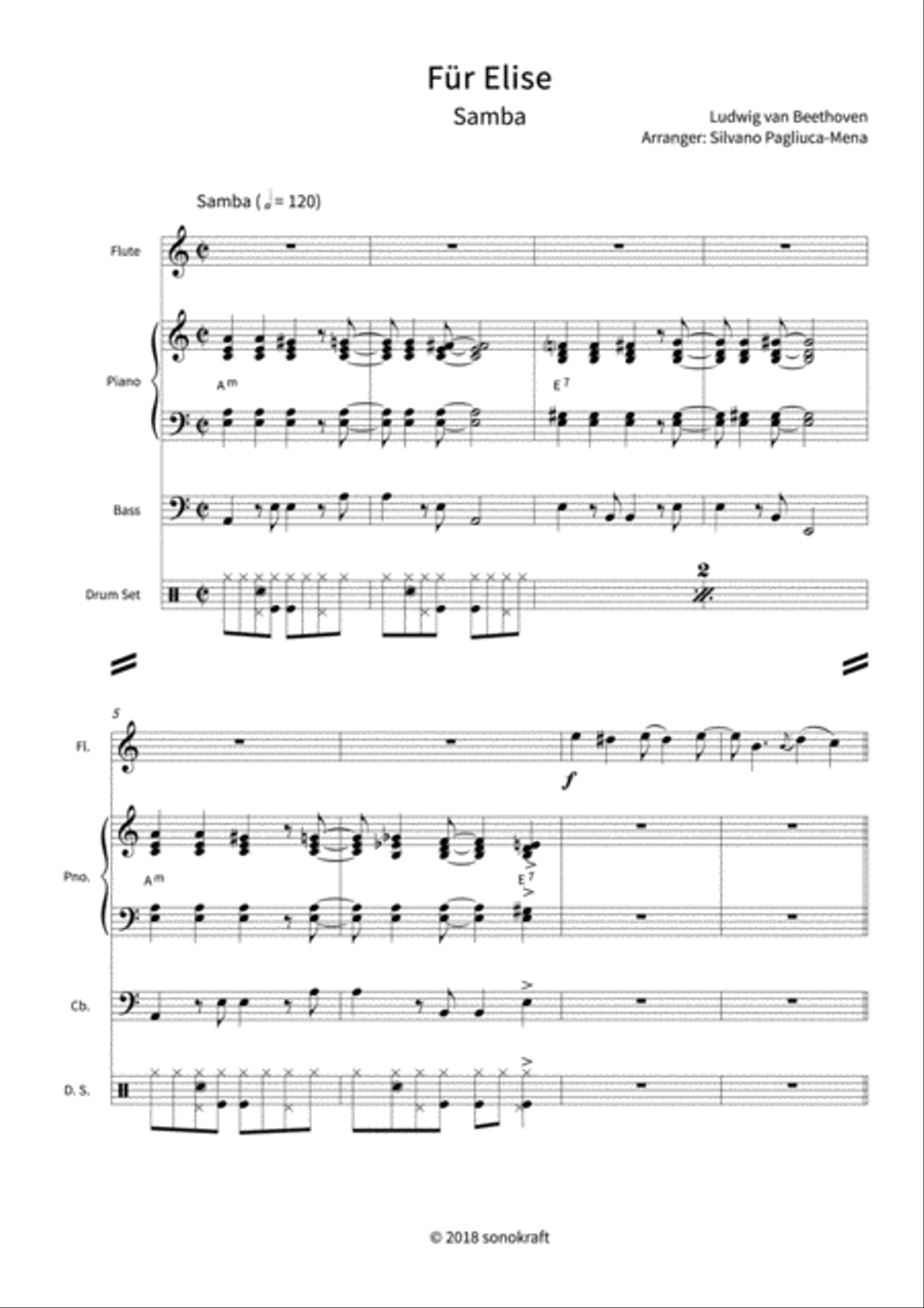 Für Elise Orchestra scores gallery preview page 3