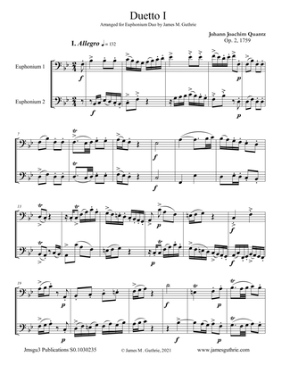 Quantz: Duetto Op. 2 No. 1 for Euphonium Duo