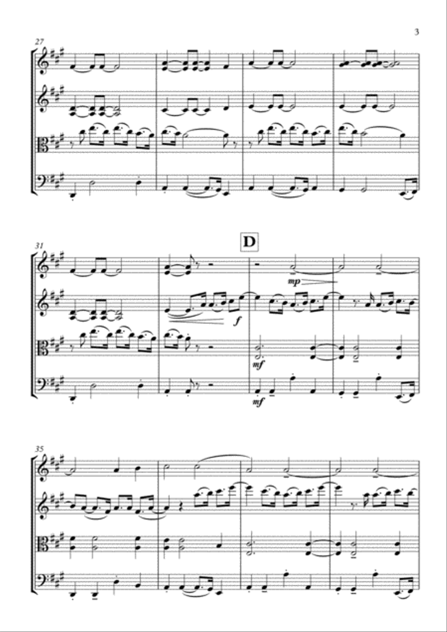 Bubbly String Quartet scores gallery preview page 3