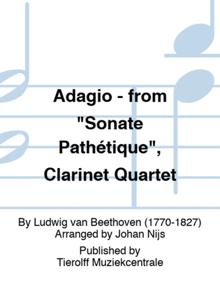 Book cover for Adagio - from "Sonate Pathétique", Clarinet Quartet