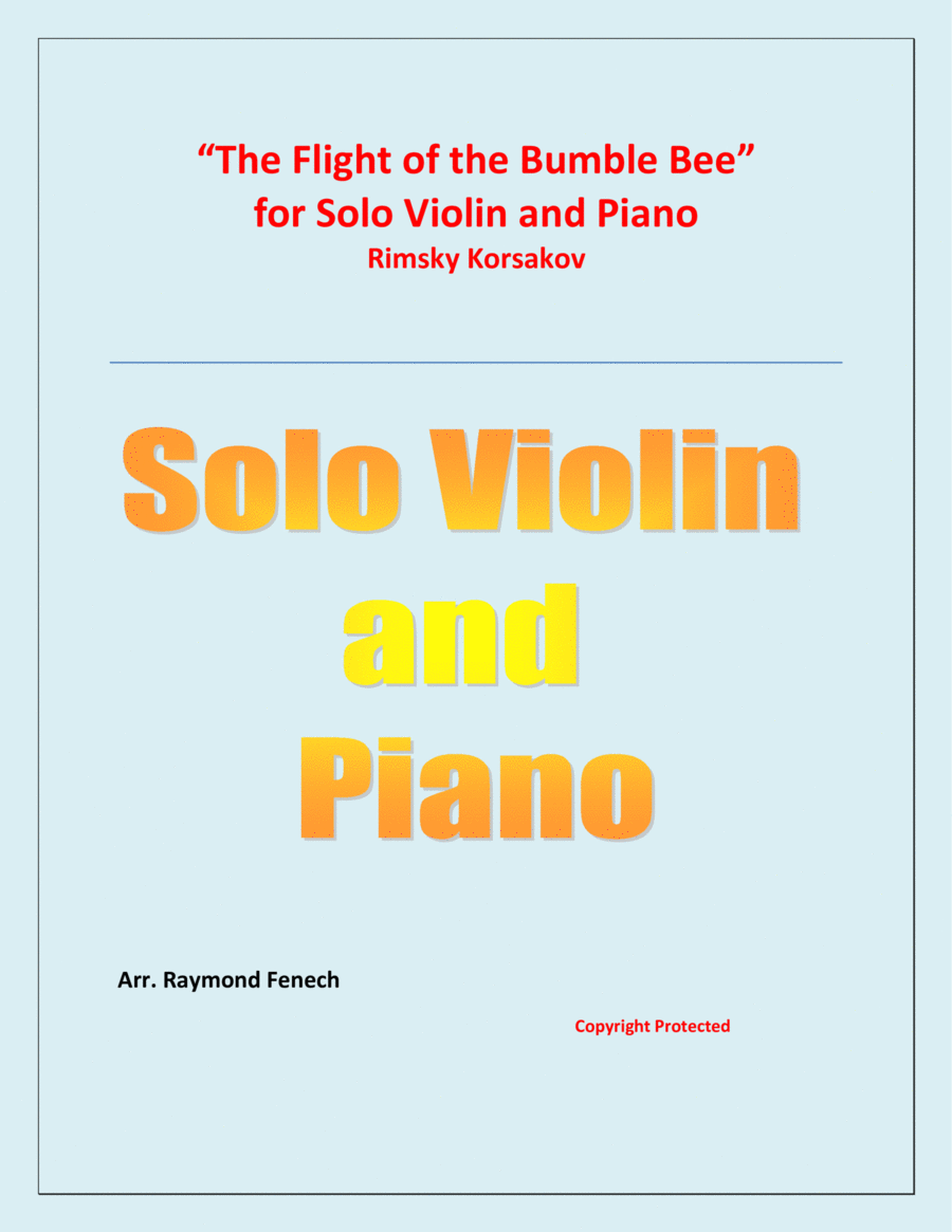 The Flight of the Bumble Bee - Rimsky Korsakov - for Violin and Piano image number null