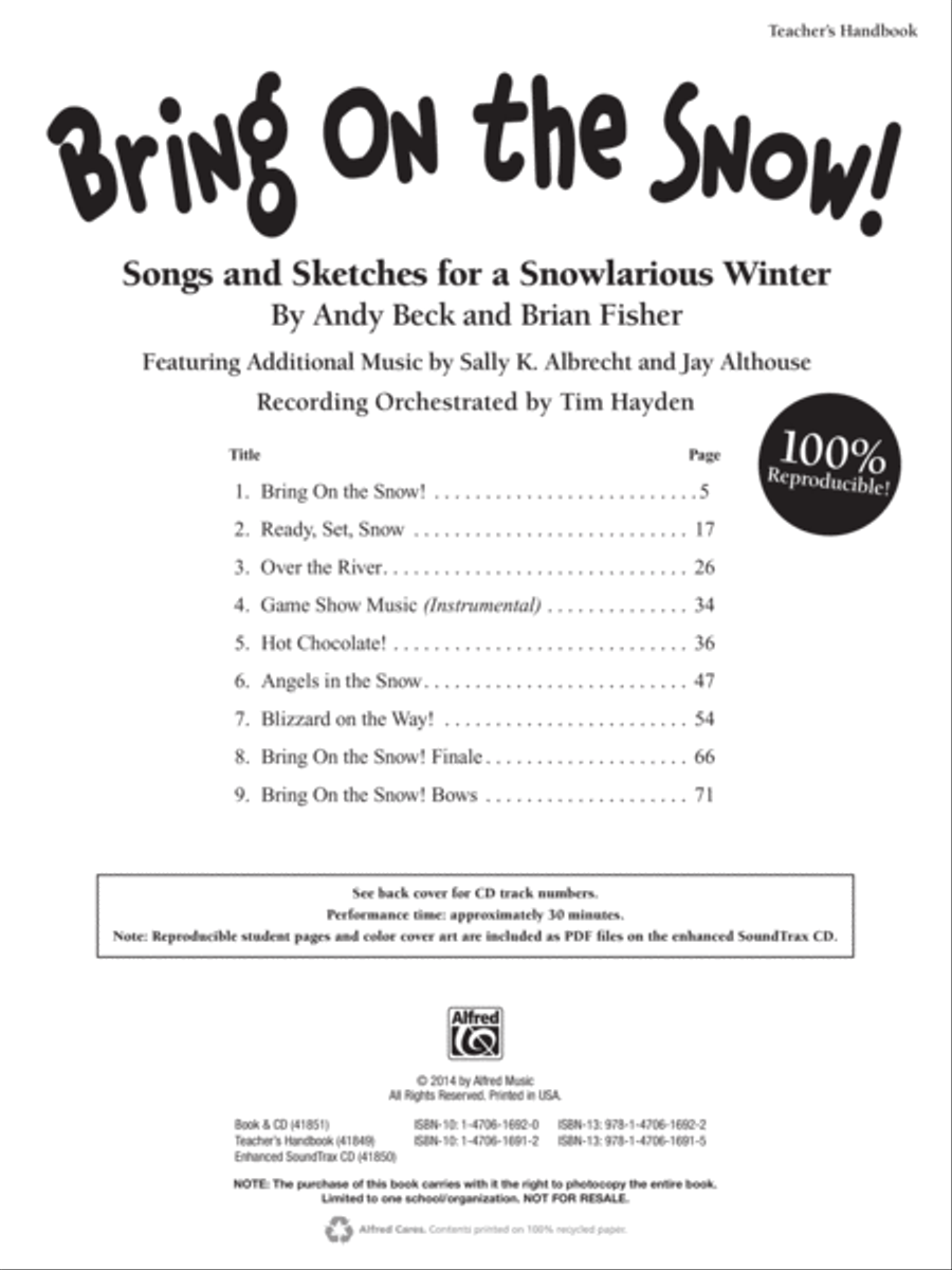 Bring On the Snow! 2-Part scores gallery preview page 2