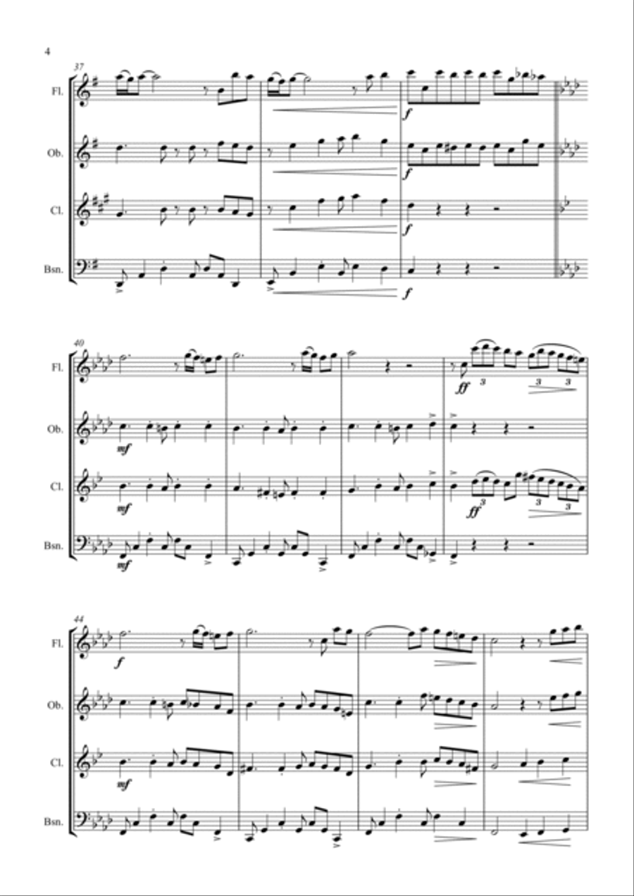 Fur Elise - Jazz Arrangement for Woodwind Quartet image number null