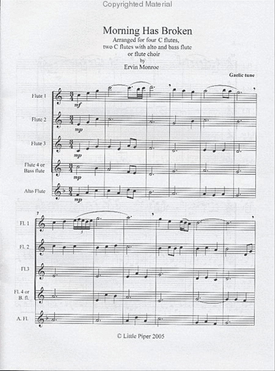 Morning Has Broken Morning Has Broken Flute Choir scores gallery preview page 2