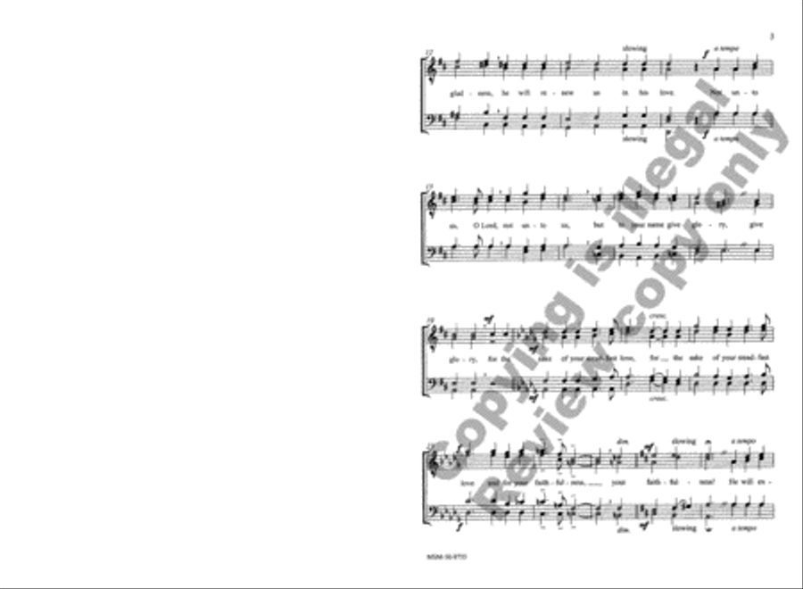 Not Unto Us, O Lord TTBB scores gallery preview page 3