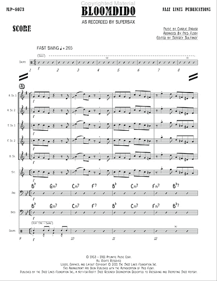 Bloomdido Saxophone Quintet scores gallery preview page 6