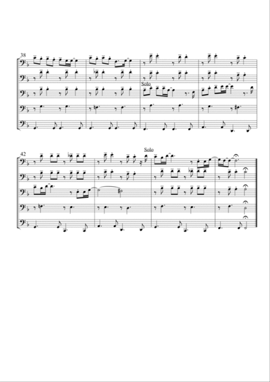 Alone Again (naturally) Brass Quintet scores gallery preview page 5