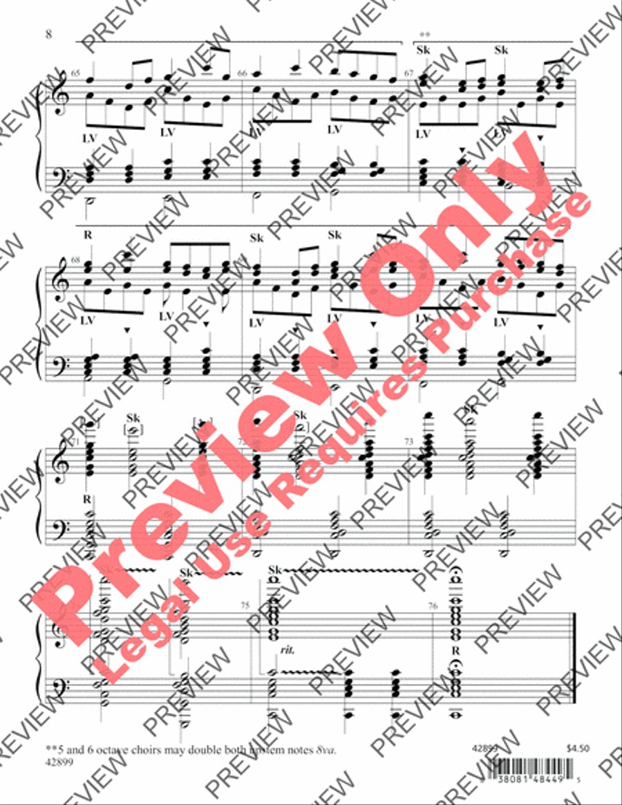 Homage to Pachelbel Handbell Choir scores gallery preview page 8