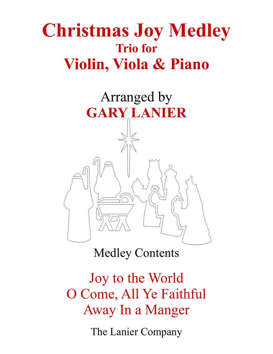 Book cover for CHRISTMAS JOY MEDLEY (Trio – Violin, Viola & Piano with Parts)