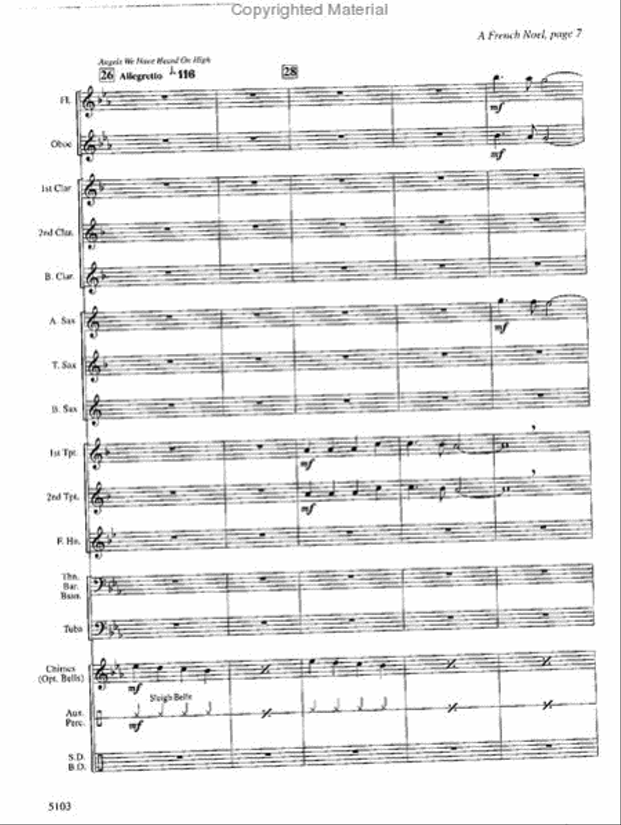 A French Noel Concert Band scores gallery preview page 7