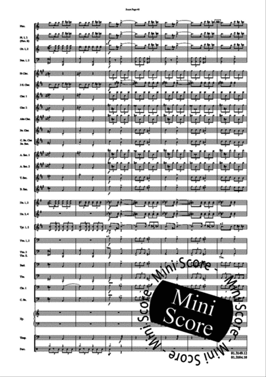 Scheherazade, Part II Concert Band scores gallery preview page 44
