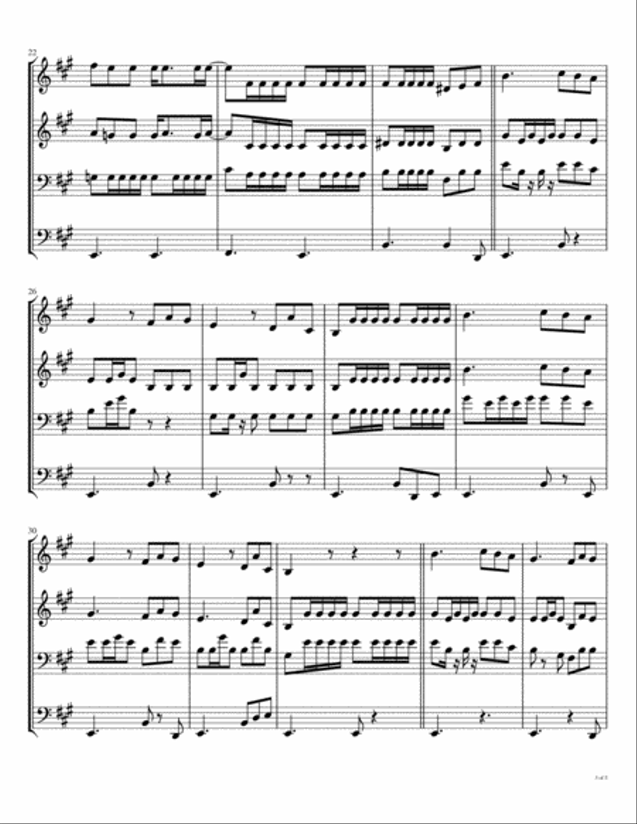 Norwegian Wood (this Bird Has Flown) Brass Ensemble scores gallery preview page 4