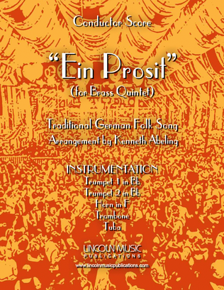 Book cover for Ein Prosit (for Brass Quintet)