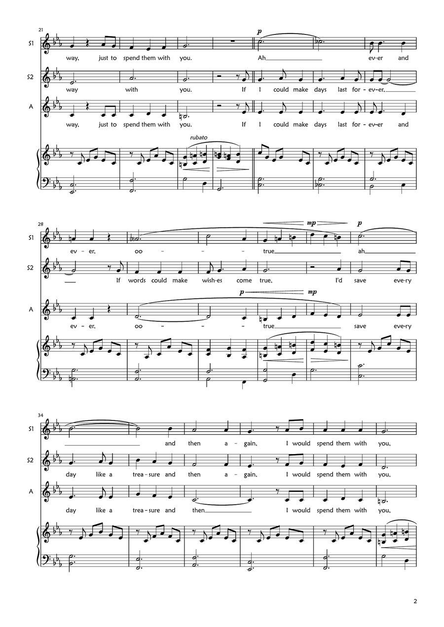 Time In A Bottle SSA scores gallery preview page 2
