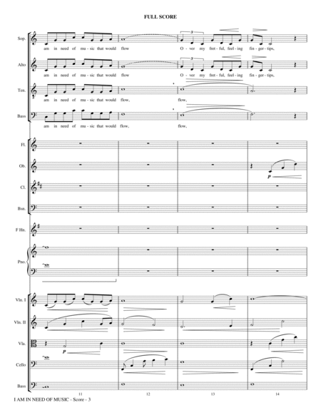 I Am In Need Of Music - Full Score
