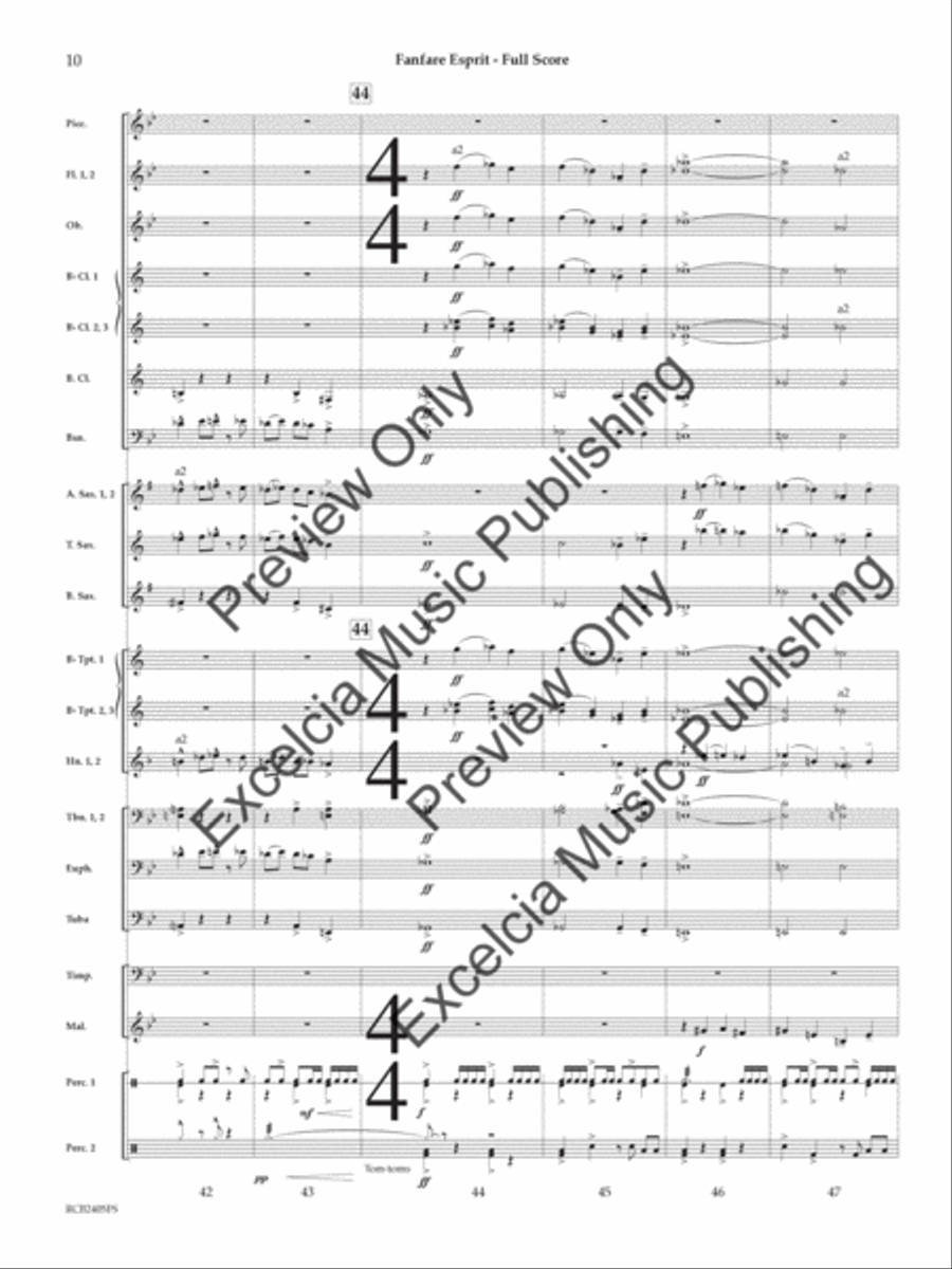 Fanfare Esprit Concert Band scores gallery preview page 11