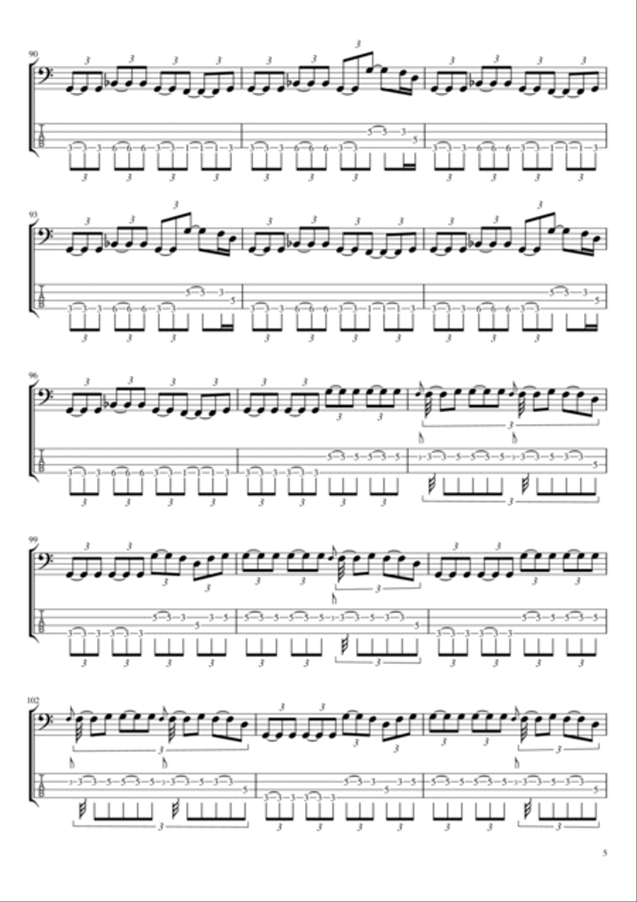 Fairies Wear Boots (interpolating Jack The Stripper) Guitar Tablature scores gallery preview page 5
