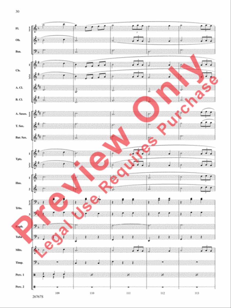 Variations on Ding Dong the Witch Is Dead (from The Wizard of Oz) Concert Band scores gallery preview page 31