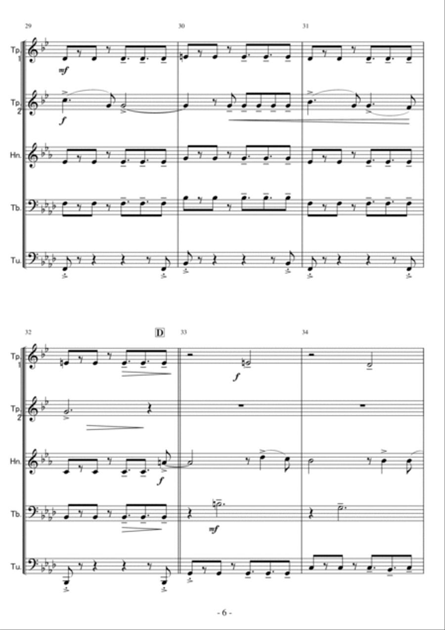 Boombayah Brass Ensemble scores gallery preview page 6