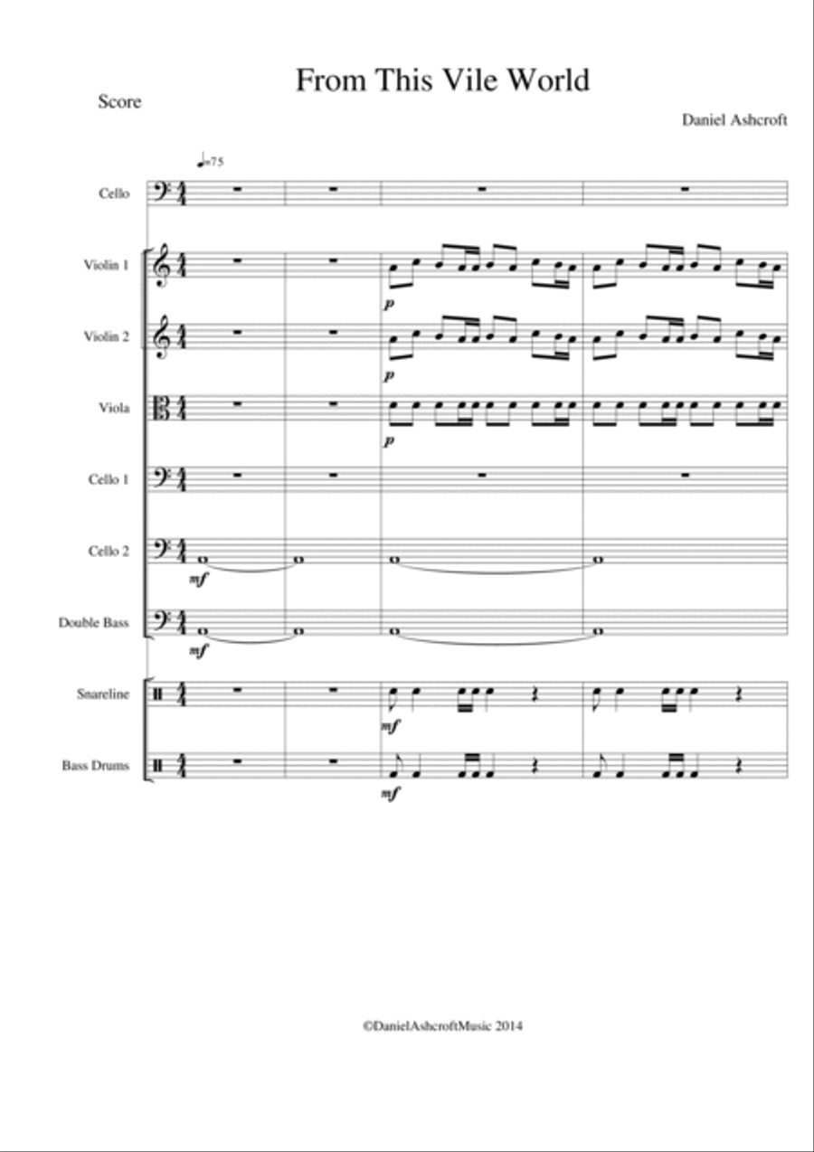 From This Vile World - Score Only Chamber Orchestra scores gallery preview page 2