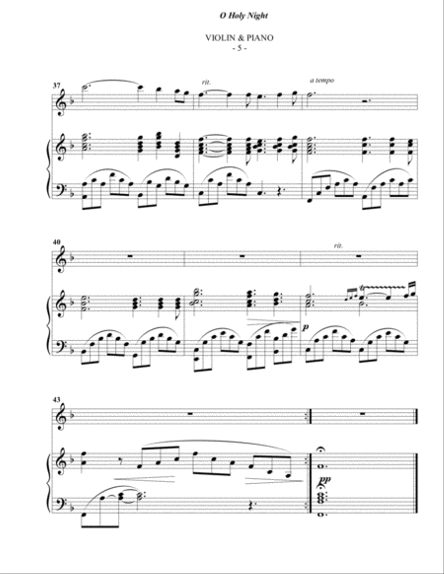 O Holy Night for Viola & Piano Viola scores gallery preview page 5