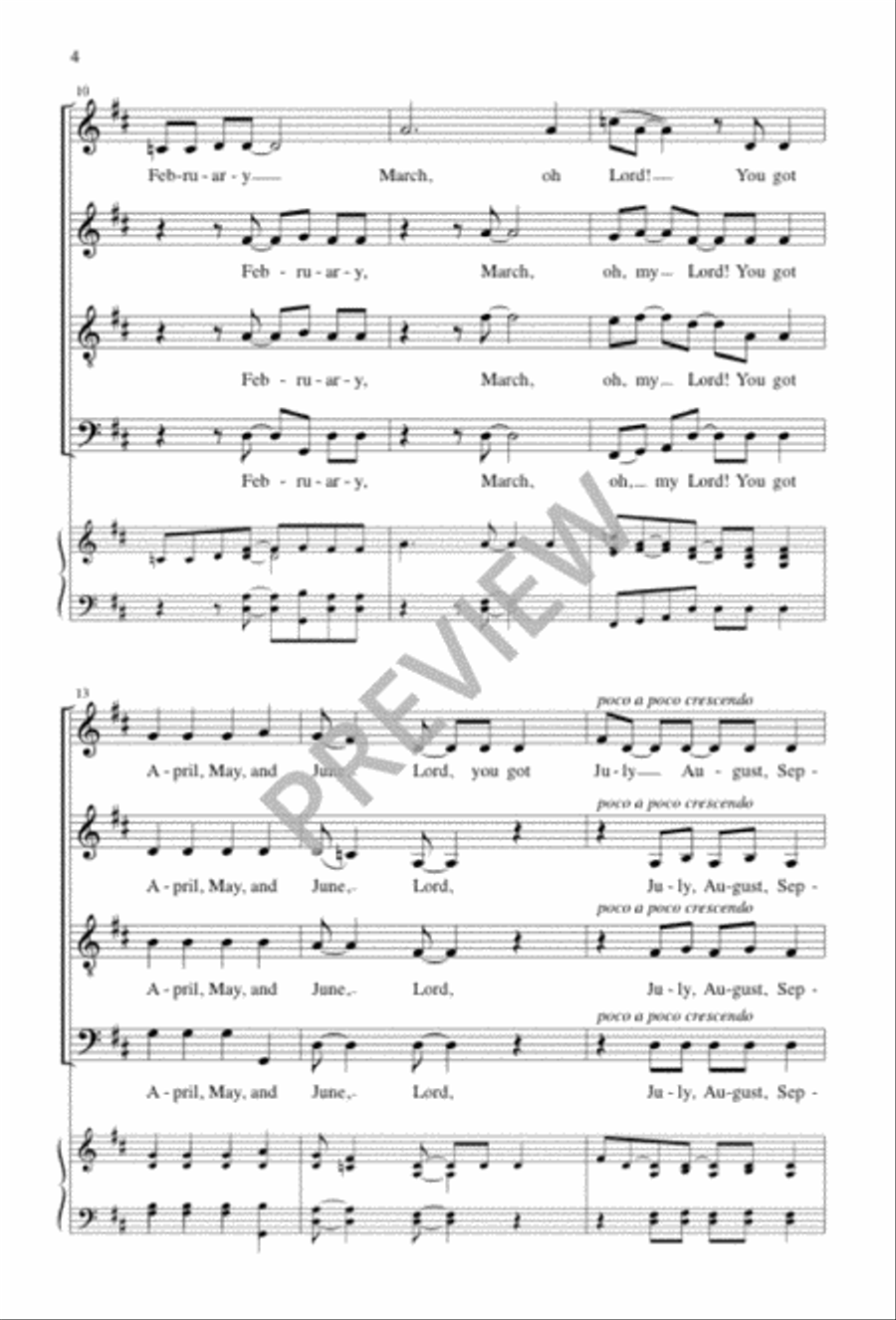 What Month Was Jesus Born In? 4-Part scores gallery preview page 4