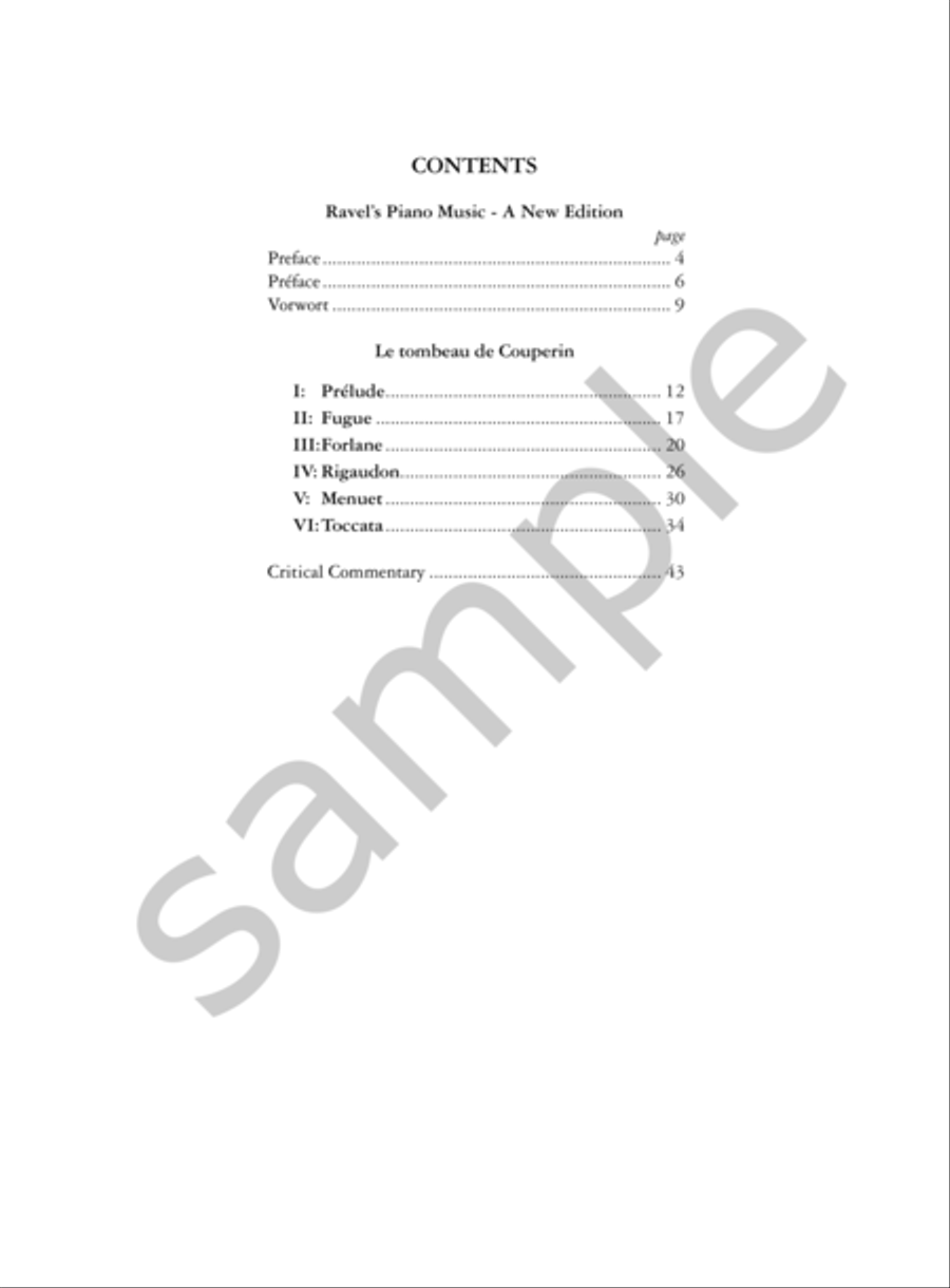 Le tombeau de Couperin for Piano Piano scores gallery preview page 2