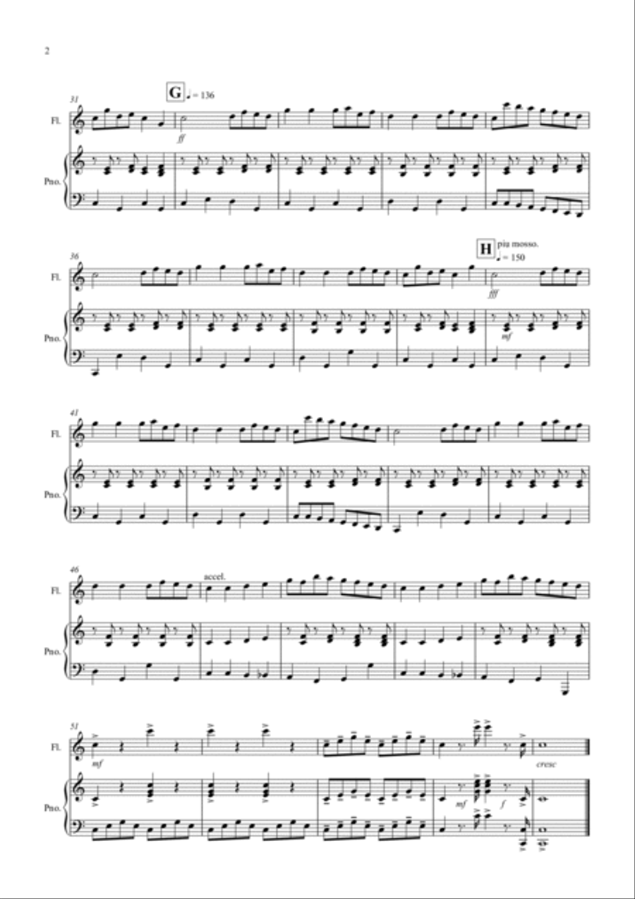 The Can Can for Flute and Piano Flute scores gallery preview page 2