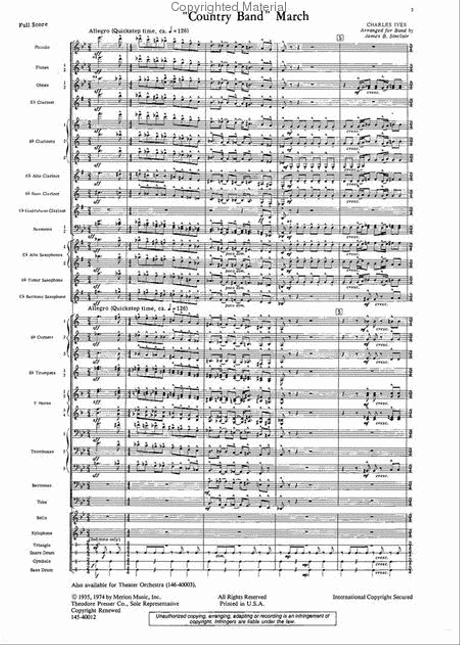Country Band March Concert Band scores gallery preview page 2