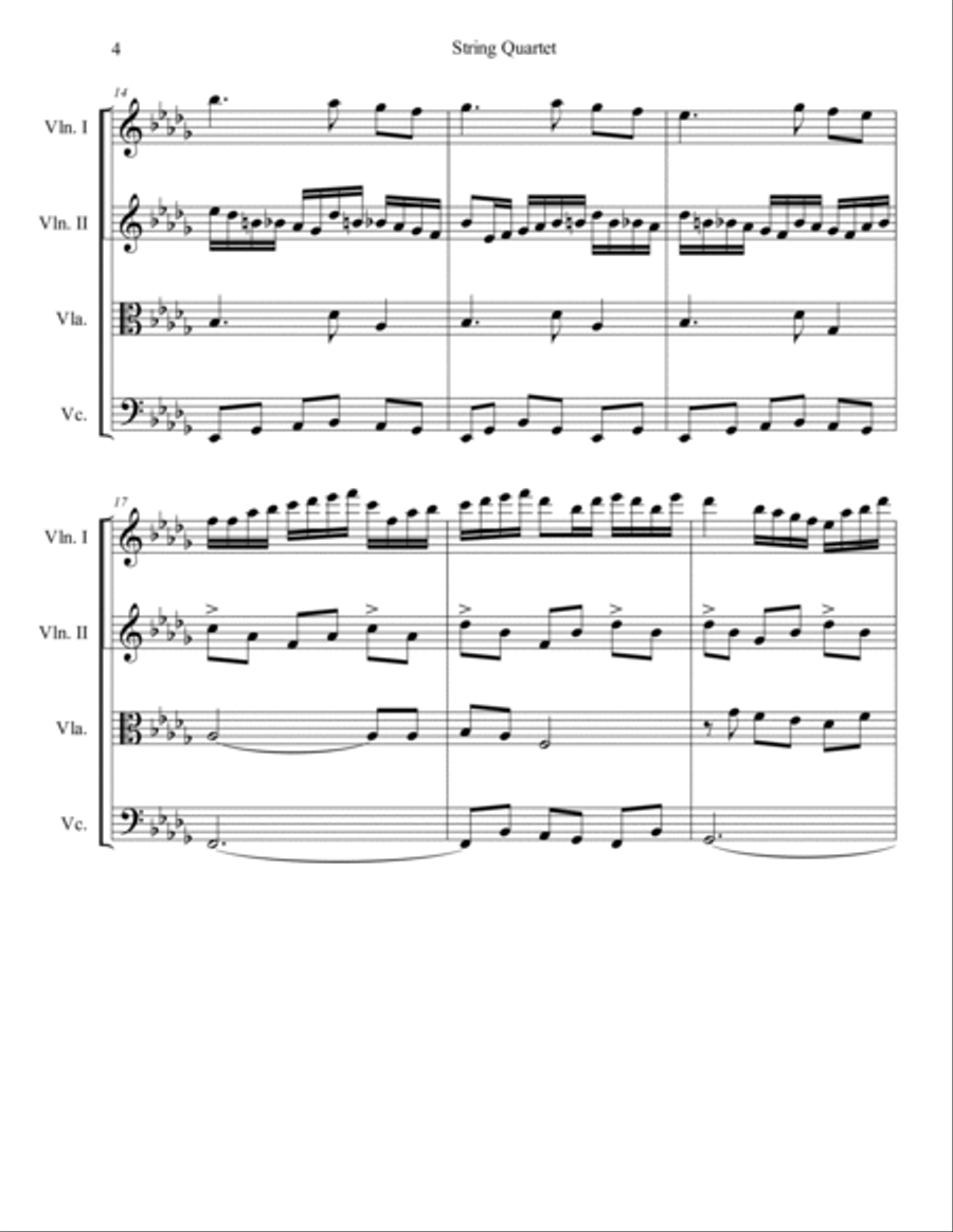 String Quartet no.1 String Quartet scores gallery preview page 4