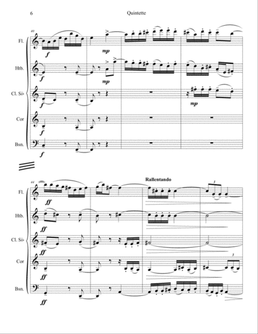 Quintette, «Toccate ou le récit digital» (Wind Quintet) Woodwind Quintet scores gallery preview page 6