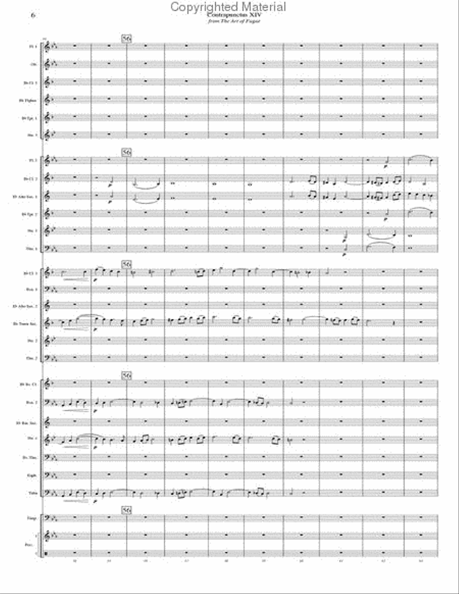Contrapunctus 14 - STUDY SCORE ONLY Concert Band scores gallery preview page 9