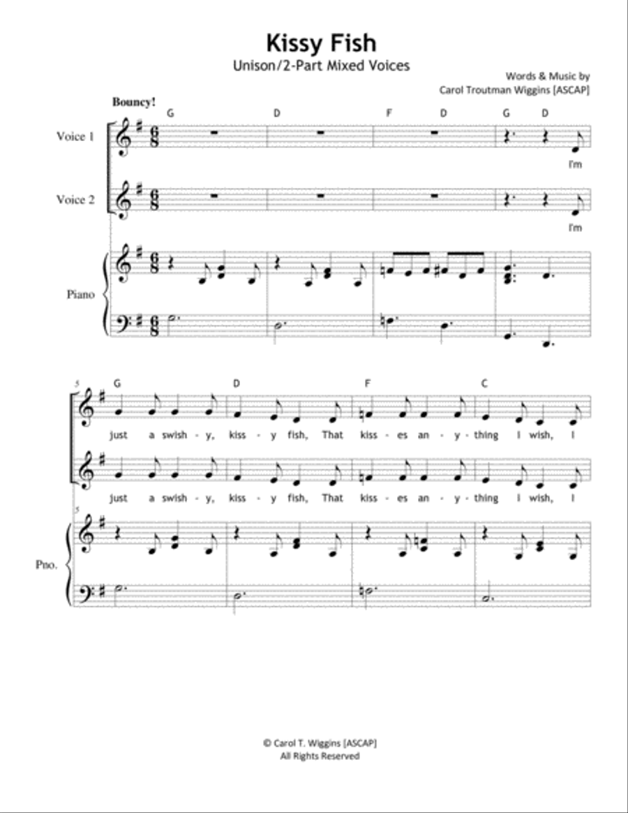 Kissy Fish 2-Part scores gallery preview page 1